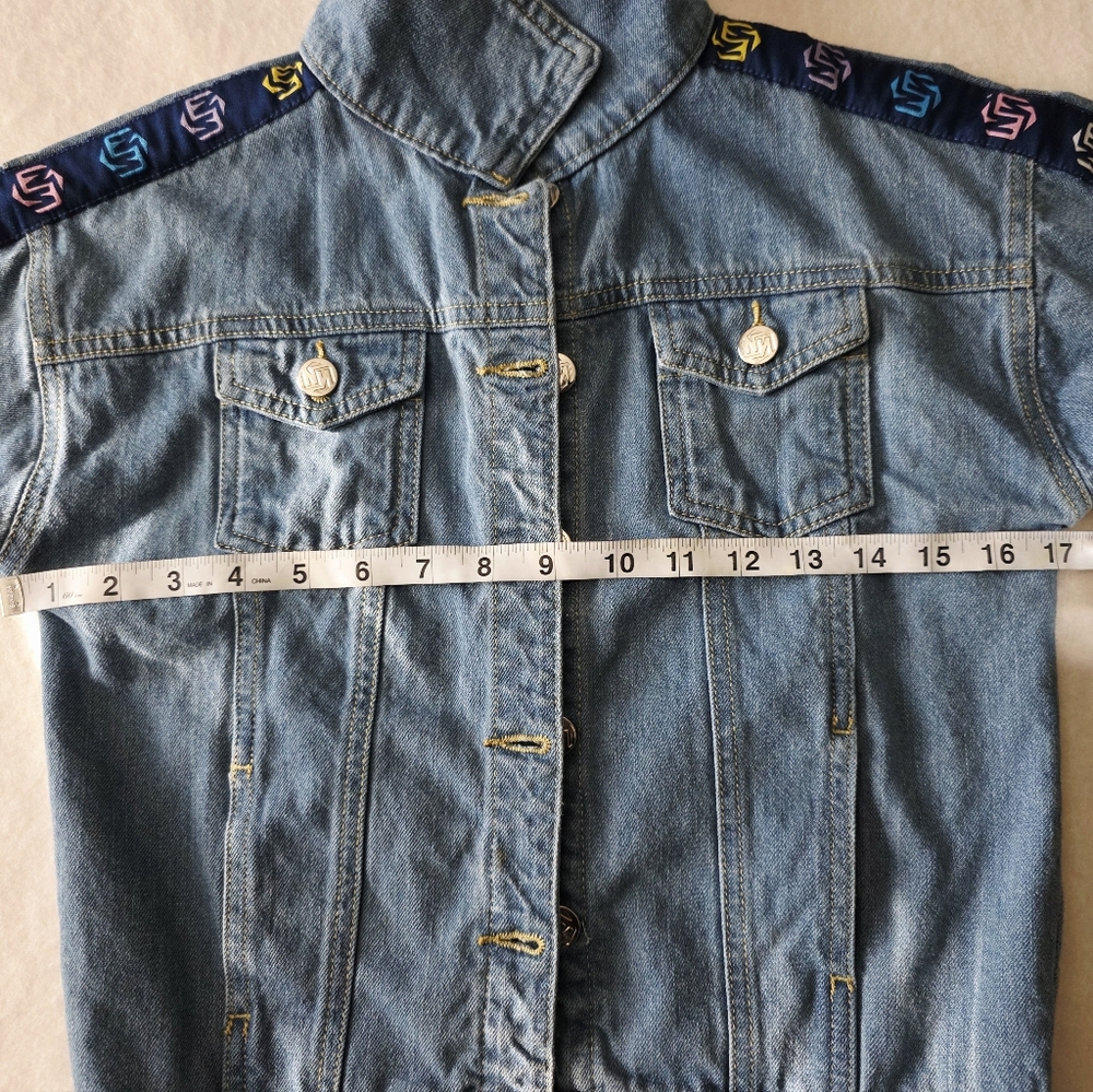 Norris Nuts Girl's Denim Jacket Multi Logo Size 12 - Picture 11 of 13
